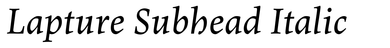 Lapture Subhead Italic